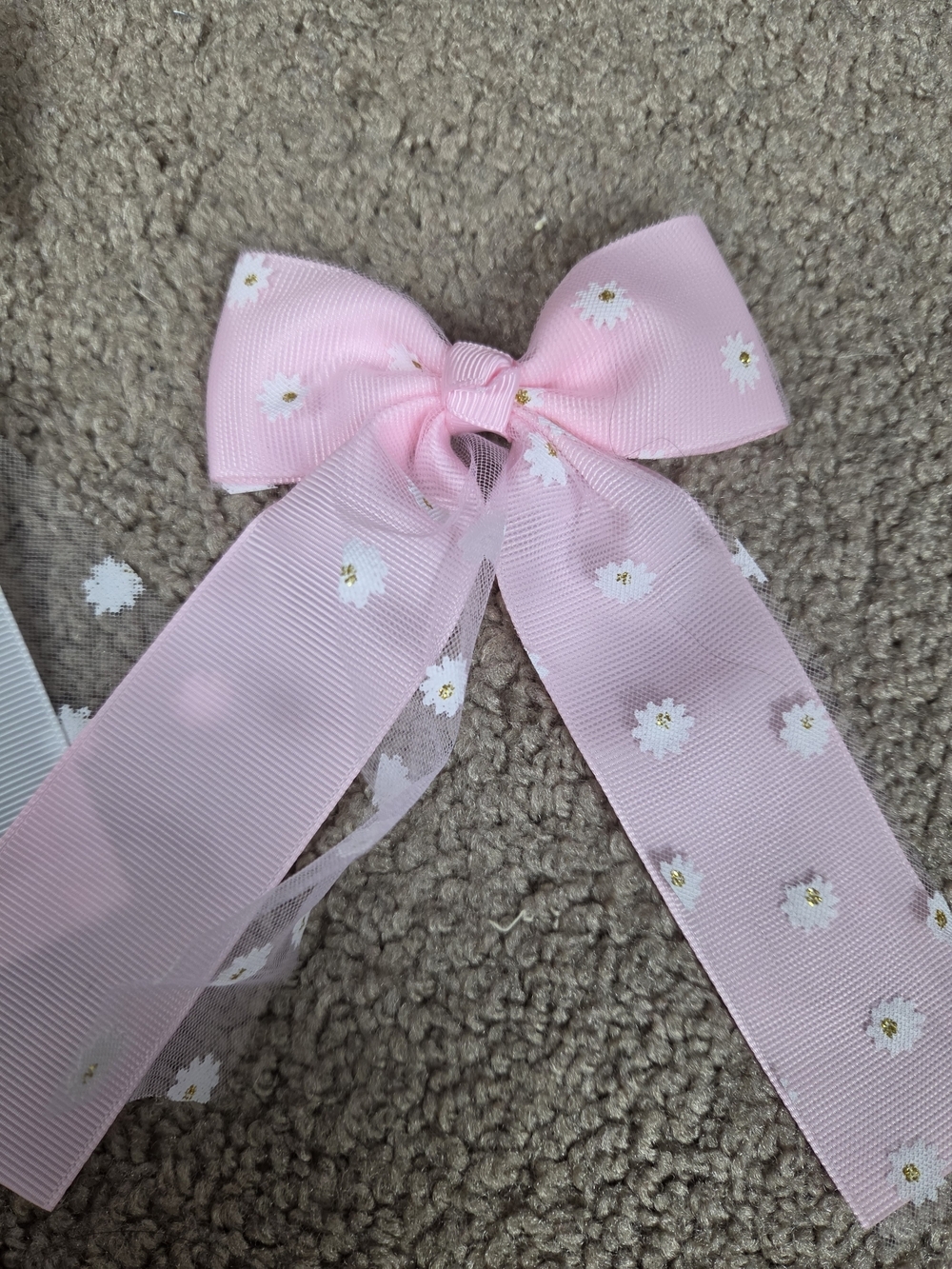 Colorful Daisy Ribbon Stand For Hair with Pastel & Bright Bows - Picture 3 of 7